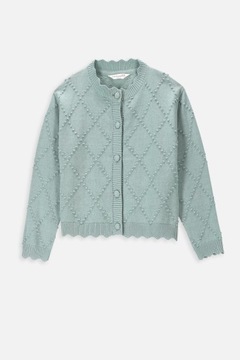Sweter Rozpinany Dla Dziewczynki 122 Miętowy Coccodrillo WC4