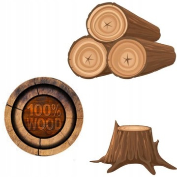 VIGA CIASTECZKA BABECZKI DREWNIANE 4 SZT.