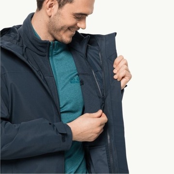 MĘSKA KURTKA JACK WOLFSKIN WODOODPORNA POLAR 3W1 L