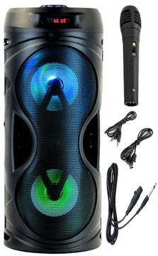 MOCNA KOLUMNA PRZENOŚNA 400W LED BLUETOOTH USB RADIO AKUMULATOR