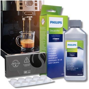 Odkamieniacz ekspresu PHILIPS SAECO 250ml + tabletki czyszczące