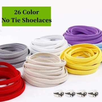 No Tie Flat Hiking Running Shoe Lace Elastic Shoelaces Outdoor Leisure