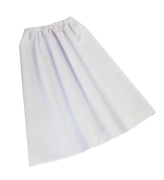 Spódnica ministrancka Biała. Długość 80 cm, Wzrost 146-152