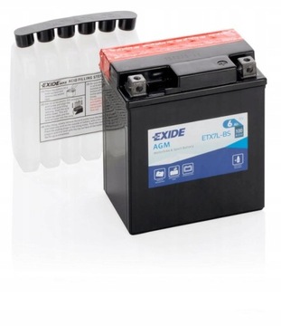 AKUMULATOR EXIDE YTX7L-BS 12V 6Ah 100A P+ HONDA HORNET