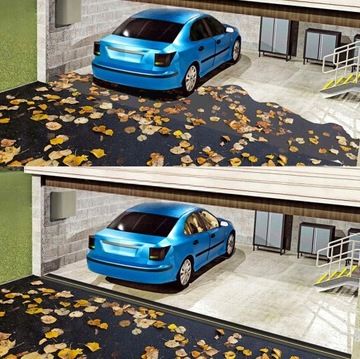 Порог прокладки гаража для гаражной двери Высокая видимость 12,5x88 см 3 м