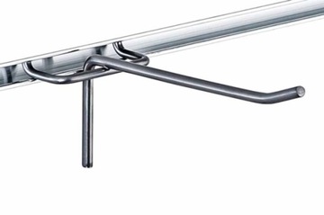 Haczyk pojedynczy Slatwall drut srebrny 25cm