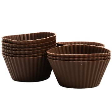 12x FOREMKI SILIKONOWE na BABECZKI BLACHA FORMA DO PIECZENIA MUFFINEK SET