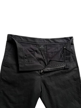ARMANI EXCHANGE lniane spodnie czarne męskie r. 32