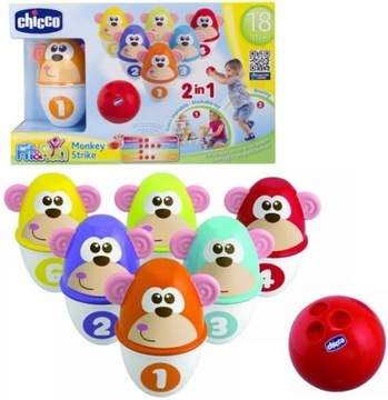 Игрушка CHICCO Разноцветные кегли для боулинга