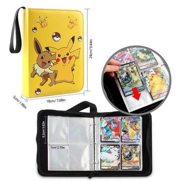 Папка-альбом на 400 КАРТ ПОКЕМОН с ручкой