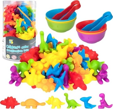 Zestaw XXL do nauki liczenia kolorów i chwytania - GRA SORTER MONTESSORI