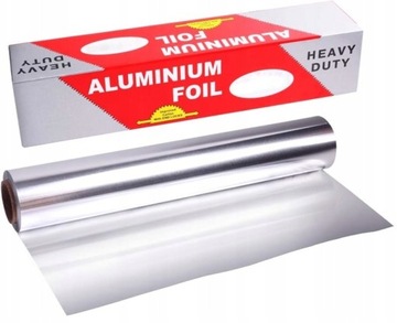 Фольга алюминиевая, толстая, пищевая, общепит, прочный рулон, 10 м.
