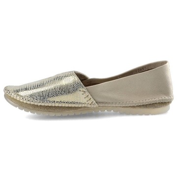 Beżowe Baleriny Maciejka Stylowe Damskie Półbuty