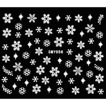 3D рождественские наклейки для ногтей «СНЕЖИНКА», зимняя наклейка