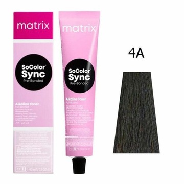 MATRIX SOCOLOR SYNC PRE-BONDED ALKALINE TONER FARBA DO WŁOSÓW 4A 90ML