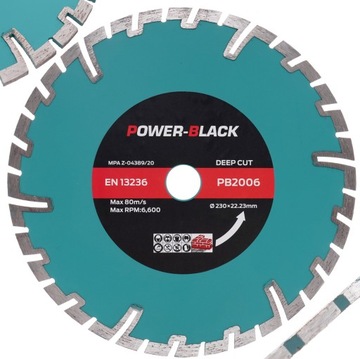 TARCZA DIAMENTOWA 230 X 22,2 GŁĘBOKIE CIĘCIE POWER