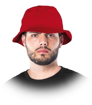 Kapelusz ochrona przed słońcem czerwony na lato