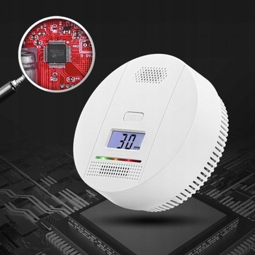 DETEKTOR ALARM CZUJNIK GAZU TLENKU WĘGLA CO, Czadu, wyświetlacz LCD HD 85dB