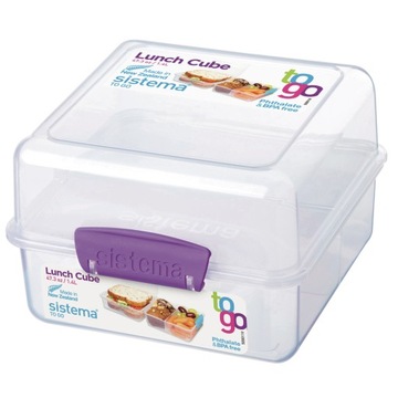Śniadaniówka Lunch Box Sistema Cube fiolet 1,4 L