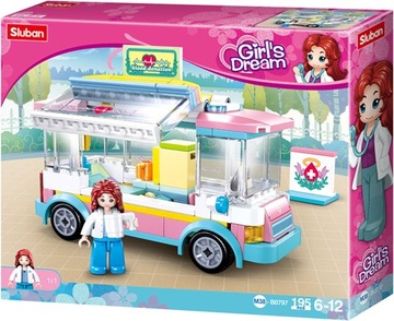 KLOCKI 195EL GIRL'S AMBULANS KARETKA SLUBAN