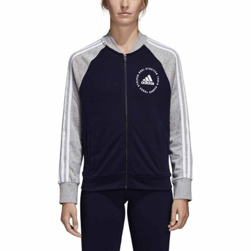 ADIDAS GRANATOWA BLUZA SZARE RĘKAWY SID BOMBER (XS)