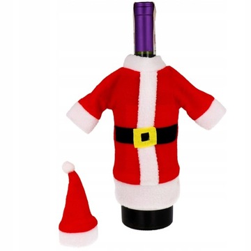 РОЖДЕСТВЕНСКАЯ КРЫШКА ДЛЯ БУТЫЛКИ ВИНА ВИНО САНТА-КЛАУС НАряд ЧЕХОЛ ДЛЯ ОДЕЖДЫ