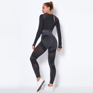 SPORTS SET топ бесшовные леггинсы для фитнеса L