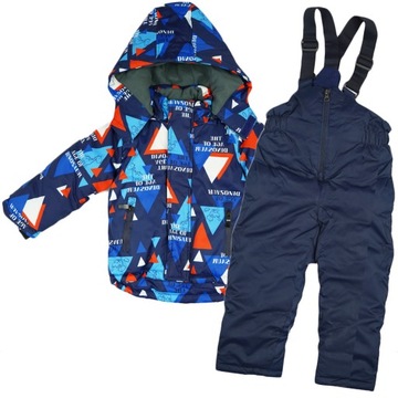 ZIMOWY KOMBINEZON dwuczęściowy DINO czerwony r.110