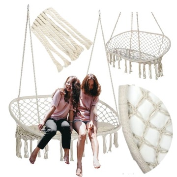 Двойное гнездо аиста с бежевой бахромой