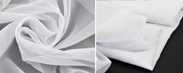 Firana woal gładki na metry wys. 3 m biały Turcja