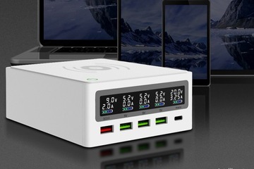 SZYBKA ŁADOWARKA BEZPRZEWODOWA ZASILACZ 130W USB C