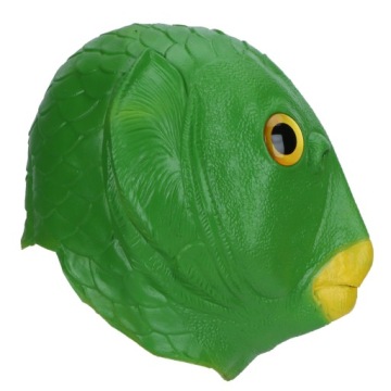 MONSTER GREEN FISH COVER ЗЕЛЕНАЯ МАСКА ДЛЯ ГОЛОВЫ