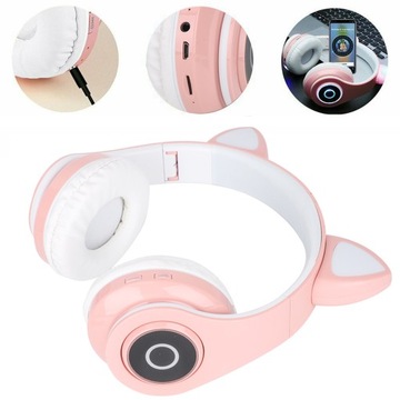 БЕСПРОВОДНЫЕ НАУШНИКИ CAT EARS ДЛЯ ДЕТЕЙ RGB