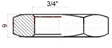 NAKRĘTKA WĄSKA KONTRUJĄCA G3/4