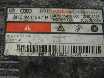 8K0941597B MĚNIČ XENON KOMPLET SKODA OCTAVIA III