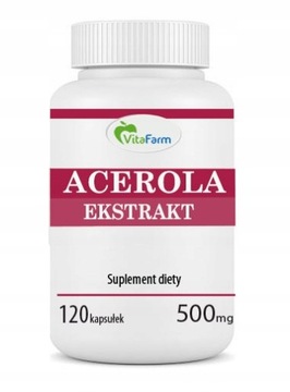 ACEROLA KAPSUŁKI 120szt WITAMINA C 500mg