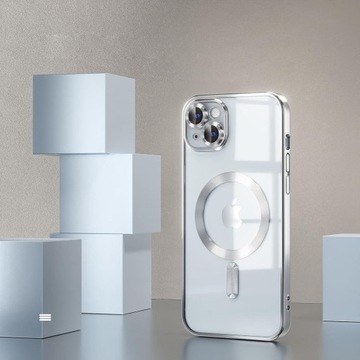 ЧЕХОЛ ДЛЯ IPHONE 13, ПРОЗРАЧНАЯ ЗАЩИТА КАМЕРЫ ДЛЯ MAGSAFE | СЕРЕБРО