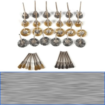 НАБОР ЩЕТКОВ ИЗ ЛАТУННОЙ ПРОВОЛОКИ, 36 шт.