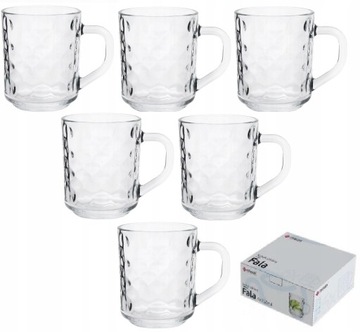 Szklanka FALA 250ml 6szt. tłoczone TRAGAR