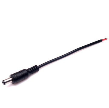 PRZEDŁUŻKA do taśm LED wtyk DC złączka 2,1x5,5 kabel CZARNY