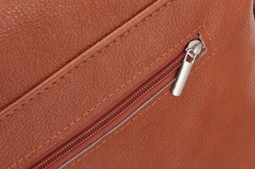 RUDA SKÓRZANA LISTONOSZKA CAMEL TORBA A4 SKÓRA NATURALNA XL