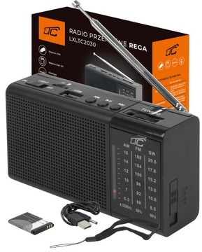 RADIO PRZENOŚNE LTC NA BATERIE AKUMULATOR Z USB FM