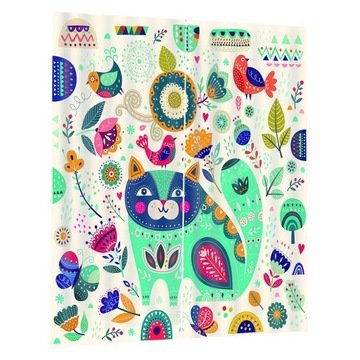 Zasłony 3D Cartoon Zasłony okienne Zasłony do salo