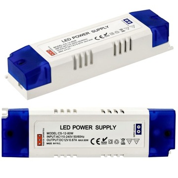 ZASILACZ LED 12V MEBLOWY 6,66A 80W DO TAŚMA TAŚMY LED Transformator 80W