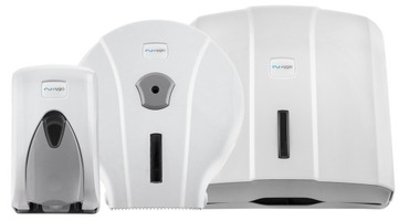 ZESTAW DOZOWNIKÓW MYDŁA PAPIERU I RĘCZNIKÓW BIAŁY