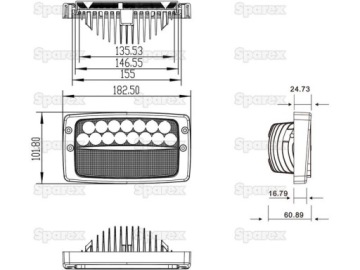 Fendt Massey Ferguson светодиодный рабочий фонарь передний верхний