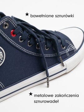 BIG STAR TRAMPKI MĘSKIE WYSOKIE GRANATOWE JJ174608 45