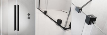 Кабина гардеробная Furo SL 90x200 ЛЕВАЯ ЧЕРНАЯ RADAWAY BLACK