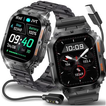 SMARTWATCH ZEGAREK MĘSKI PREZENT KOMUNIA ŚWIĘTA MENU POLSKIE SPORT ROZMOWY