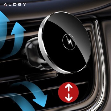 АВТОДЕРЖАТЕЛЬ ДЛЯ РЕШЕТКИ + ИНДУКЦИЯ QI MAG SAFE ИНДУКТИВНАЯ ЗАРЯДКА 15 Вт